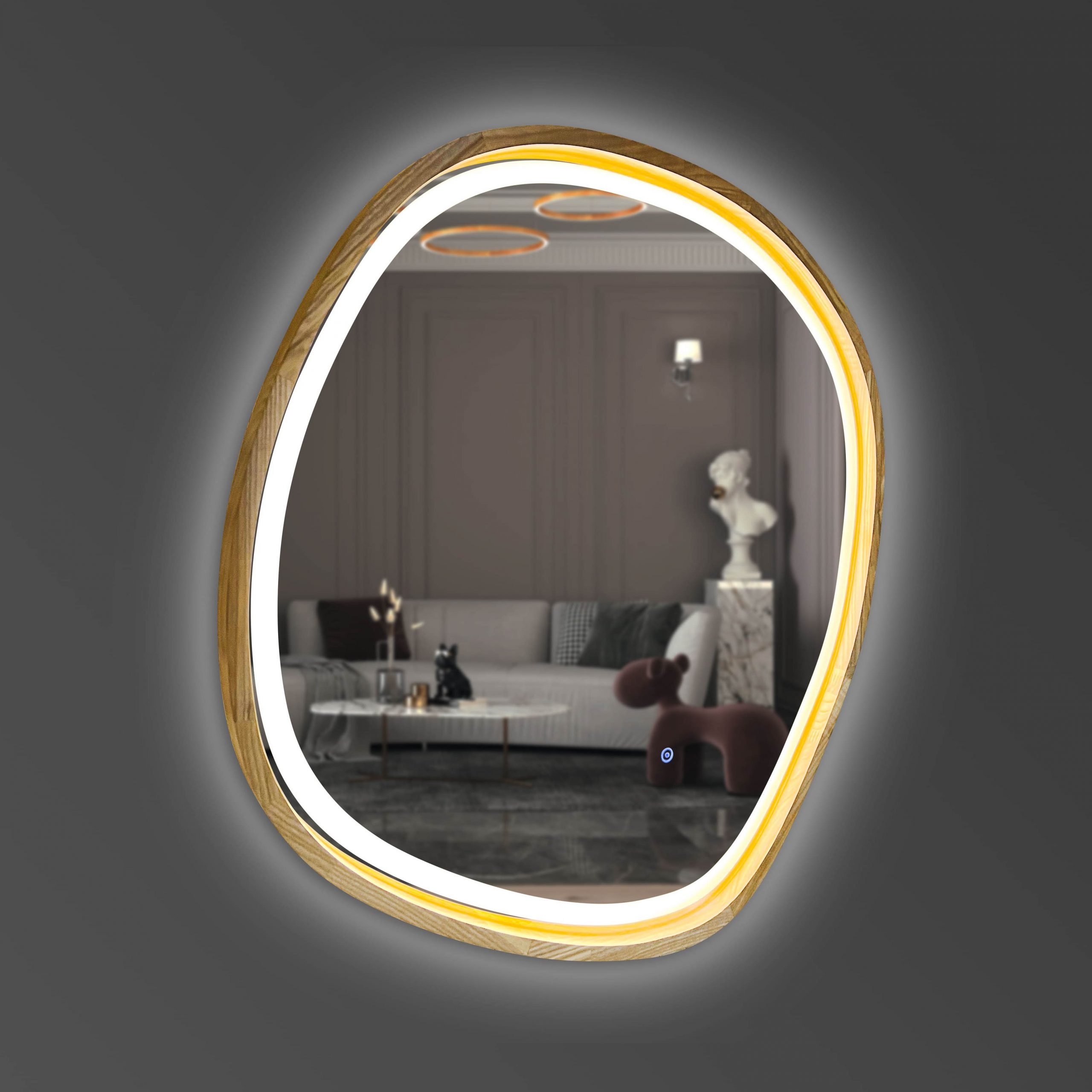 Miroir esthétique asymétrique miroir de phare décoration -  France en  2023